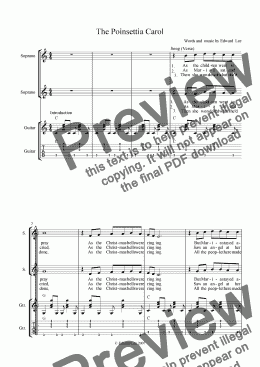 page one of The Poinsettia Carol