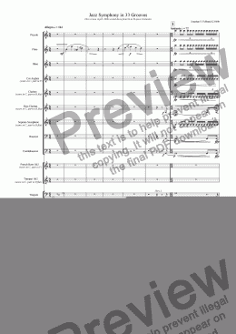 page one of Jazz Symphony in 33 Grooves