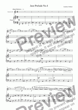 page one of Jazz Prelude No.4
