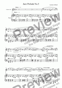 page one of Jazz Prelude No.5