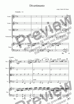 page one of Divertimento