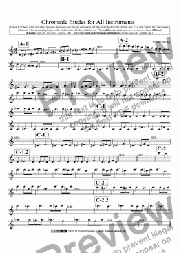 page one of Chromatic Etudes for All Instruments (treble clef)