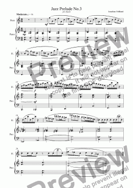 page one of Jazz Prelude #3 - for Ilyich