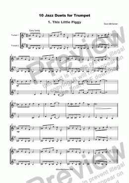 page one of 10 Jazz Duets for Trumpet