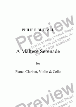 page one of A Maltese Serenade