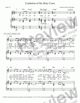 page one of Responsorial Psalm - Exaltation of the Holy Cross