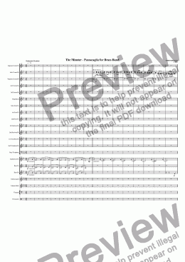 page one of The Minster - Passacaglia for Brass Band