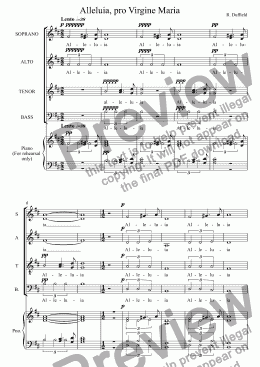 page one of Alleluia, pro Virgine Maria