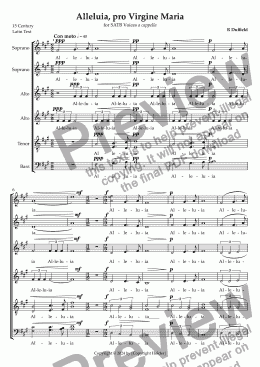 page one of Alleluia, pro Virgine Maria