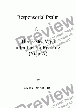 page one of Easter Vigil 7 (Year A)