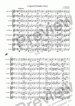 page one of Legend [Tchaikovsky]