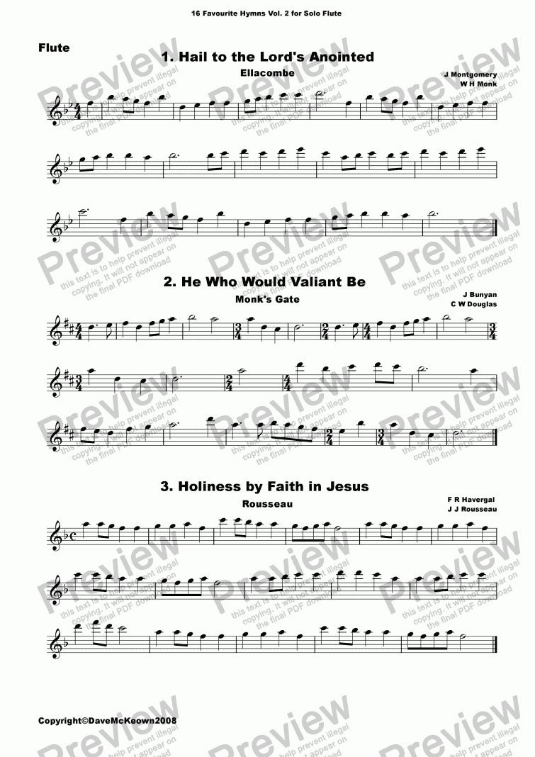 16 Favourite Hymns Vol2 For Solo Flute And Piano Download Pdf File 