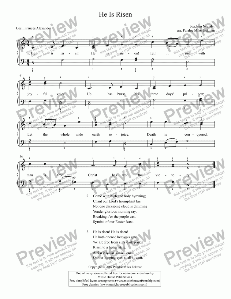 He Is Risen - Download Sheet Music PDF file