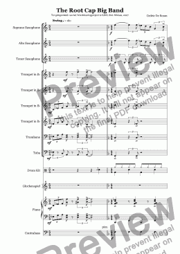 page one of The Root Cap Big Band