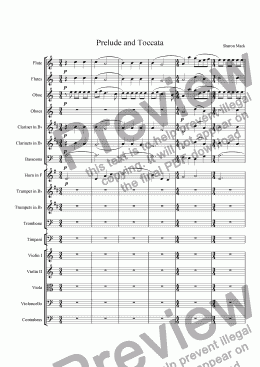 page one of Prelude and Toccata