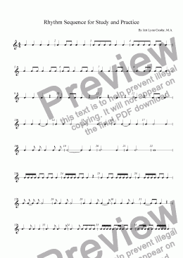 page one of Rhythm Sequence for Study and Practice