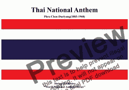 page one of Thai National Anthem for String Orchestra (World National Anthem Series)