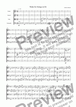page one of Waltz for Strings in Eb