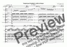 page one of Sonata for Oboe, Harp and String Quartet (part II)