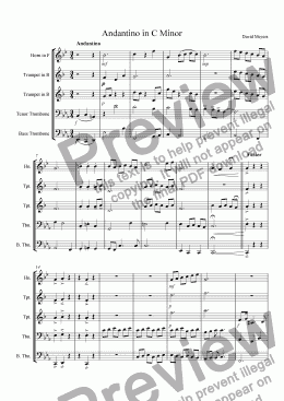 page one of Andantino in C Minor