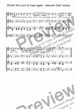 page one of Descant (vocal/instrumental) to Orientis Partibus (Christ the Lord is risen again)