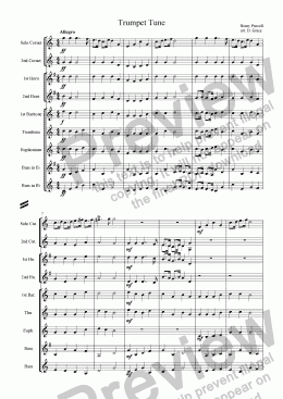 page one of Trumpet Tune [Purcell]