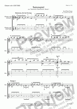 page one of Saitenspiel (GS plus TAB)