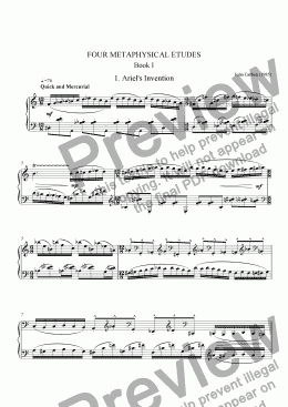 page one of Metaphysical Etudes