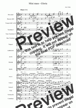 page one of Mini mass - gloria