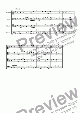 page one of Choral in Baroque style N� 4