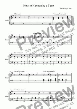 page one of How to Harmonize a Tune