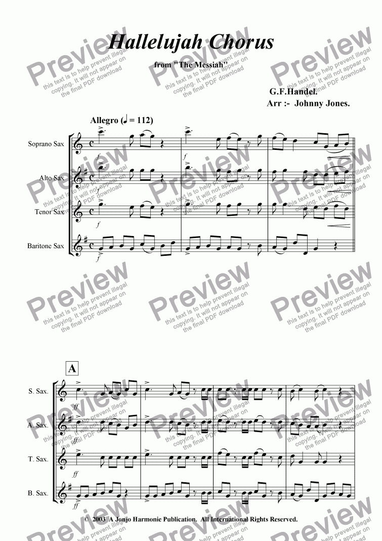 Hallelujah Chorus From "The Messiah" - Download Sheet Music PDF File