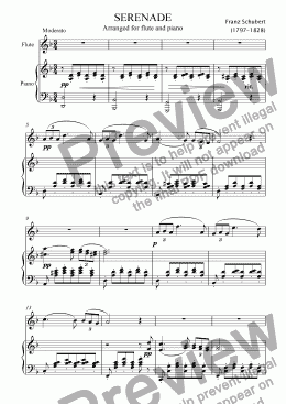 page one of Schubert Serenade