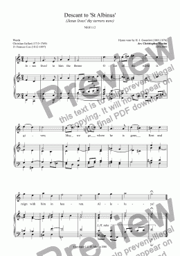 page one of Descant to 'St Albinus' (Jesus lives! thy terrors now) (C major)