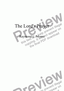 page one of The Lord's Prayer (worship)