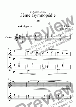 page one of 3eme Gymnopedie