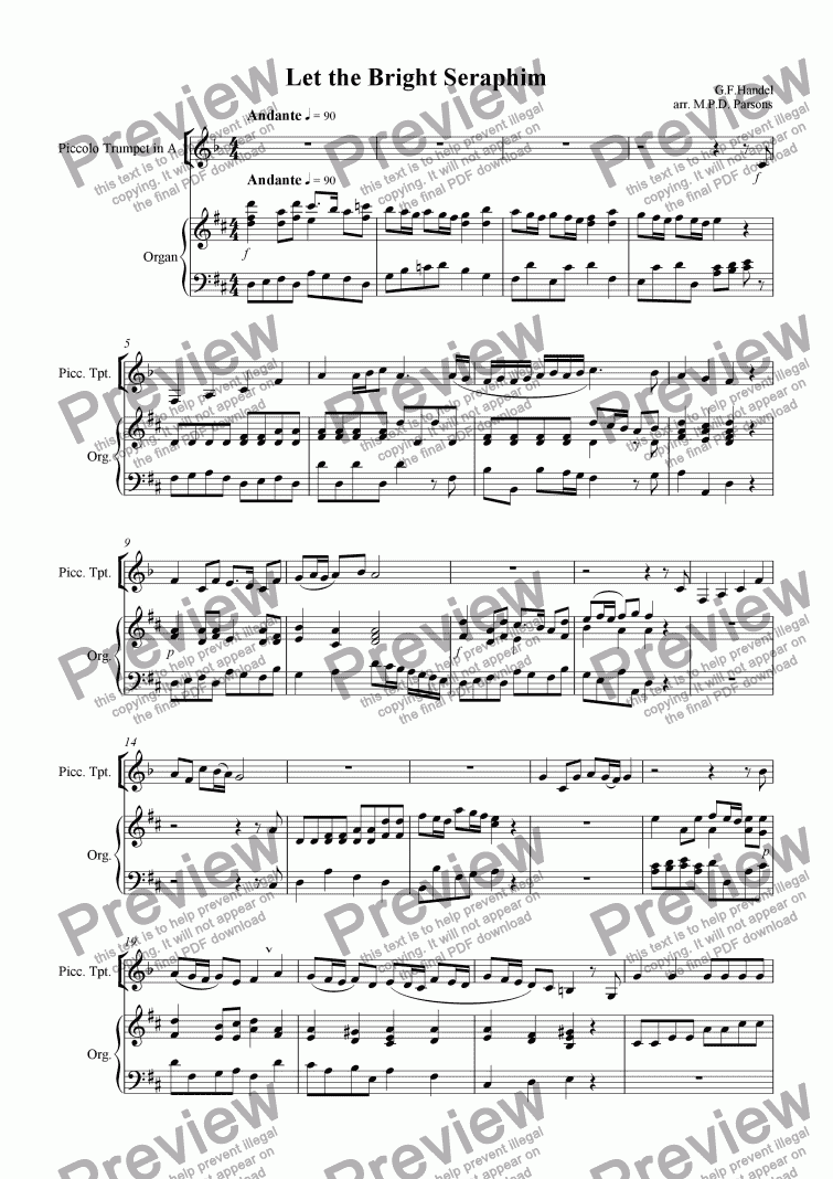 Let The Bright Seraphim Download Sheet Music Pdf File