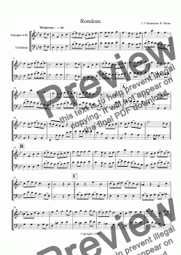 page one of Rondeau (Duet for Trp & Trb)