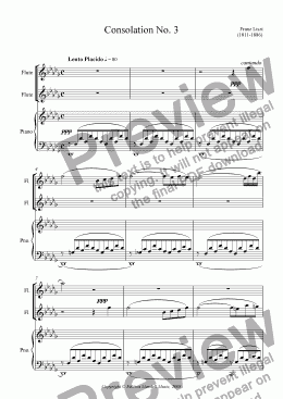 page one of Consolation No.3 (Kbd & duet)
