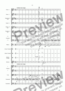 page one of Symphonie Nr.1, Satz 4 (Andante - Allegro - Moderato - Allegro)