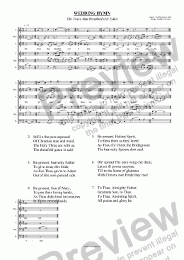 page one of The Voice that breathed o'er Eden (SSATBB) [2000]