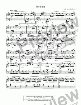 page one of Fur Elise