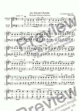 page one of An Advent Chorale