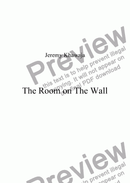 page one of The Room on The Wall