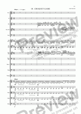 page one of Ballet: Alice In Wonderland (Act 2 - No. 18, 19, 20 & 21) Croquet Match to Finale