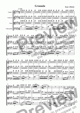 page one of Granada - Suite Espanola