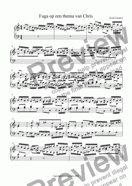 page one of Fugue on a theme by Chris