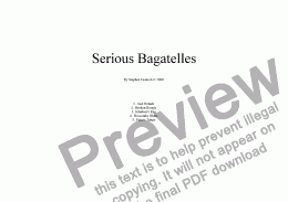 page one of Serious Bagatelles