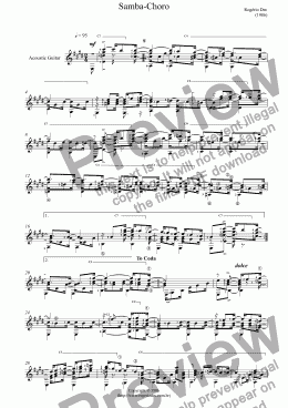 page one of Samba-Choro