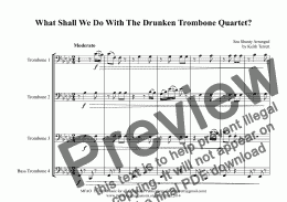 page one of What Shall We Do With The Drunken Trombone Quartet?